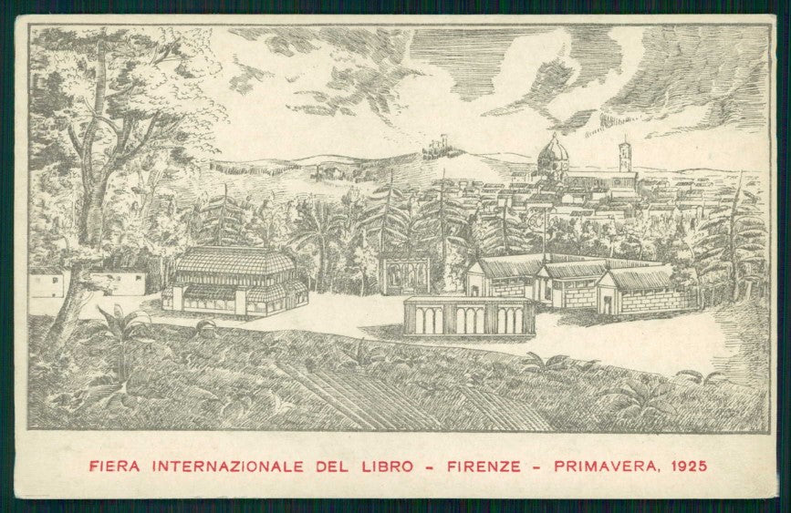 Firenze città Fiera Internazionale del Libro 1925 cartolina TC6149 – fronte