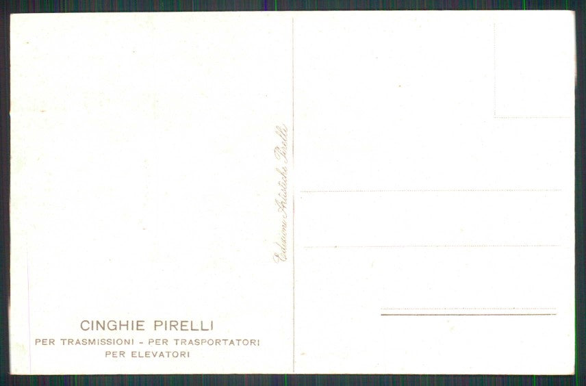 Milano Pubblicitaria Cinghie Pirelli Nizzoli cartolina TC6158 – retro