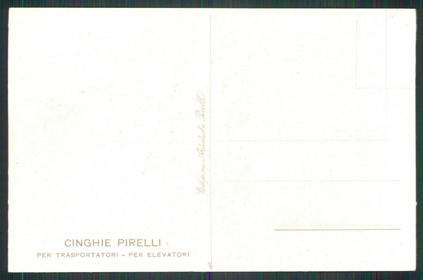 Milano Pubblicitaria Cinghie Pirelli Nizzoli cartolina TC6159 – retro