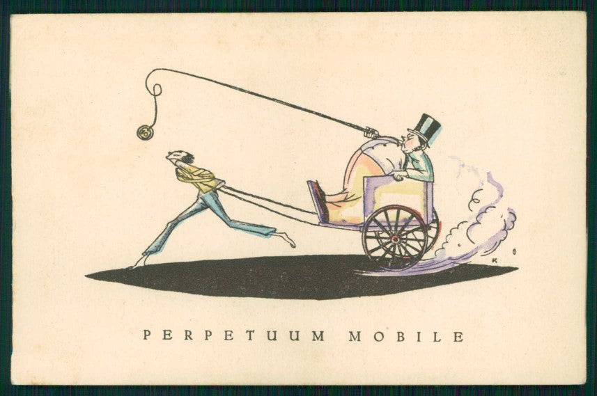 Artist Signed Sascha Kronburg Perpetuum Mobile AK cartolina TC6186 – fronte