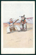 Artist Signed F. Schenk Music Cowboy cartolina TC6203 – fronte