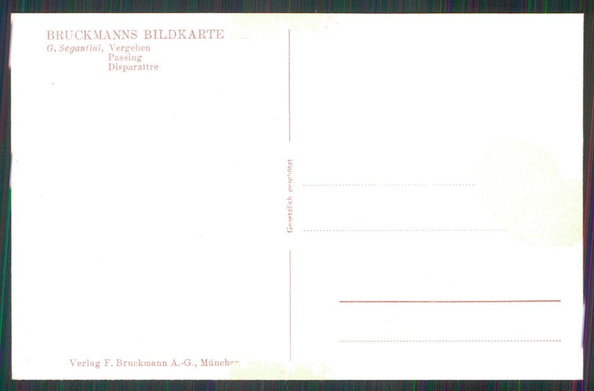 Artist Signed G. Segantini Vergehen ABRASA cartolina TC6205 – retro