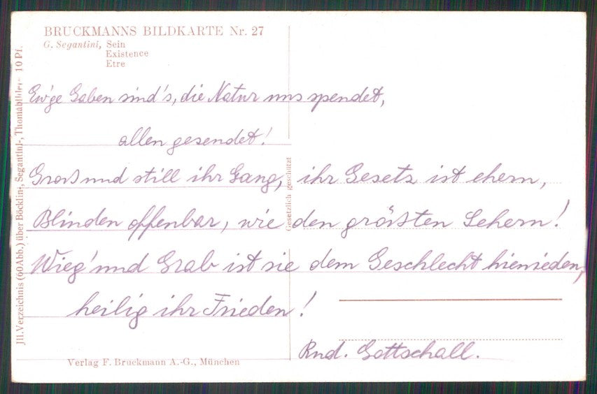 Artist Signed G. Segantini Sein cartolina TC6206 – retro