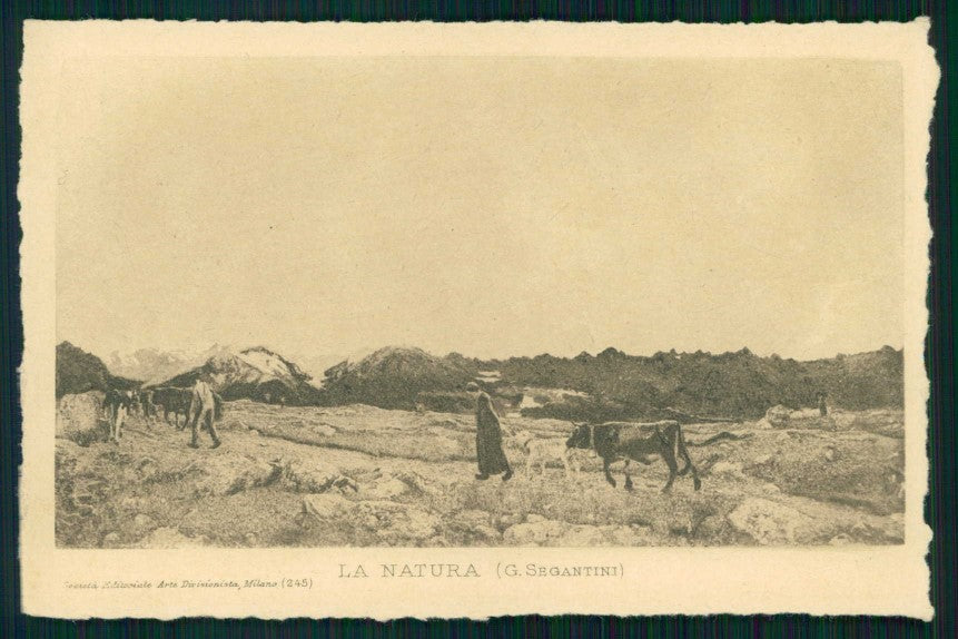 Artist Signed G. Segantini La Natura cartolina TC6217 – fronte