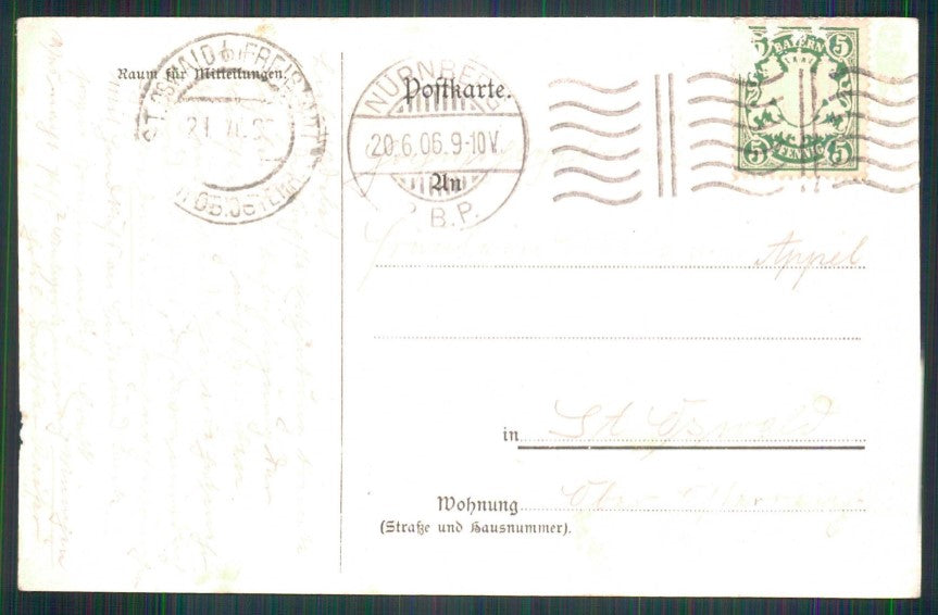 Bayern Nurnberg Jubilaums Landesausstellung Weisgerbef ABRADED cartolina TC6252 – retro