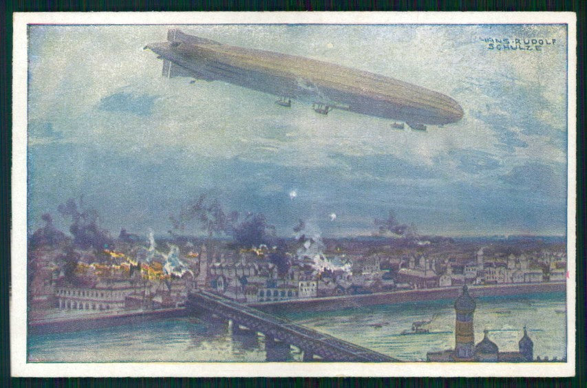 Aviazione WWI Deutscher Flieger Luftschiff Hans Rudolf Schulze cartolina TC6259 – fronte