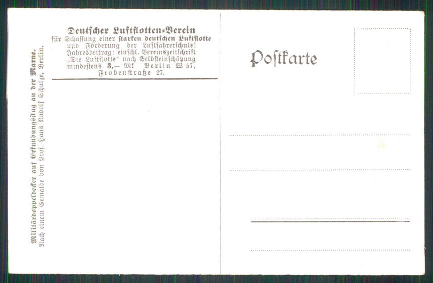 Aviazione Propaganda WWI Deutscher Flieger Hans Rudolf Schulze cartolina TC6261 – retro