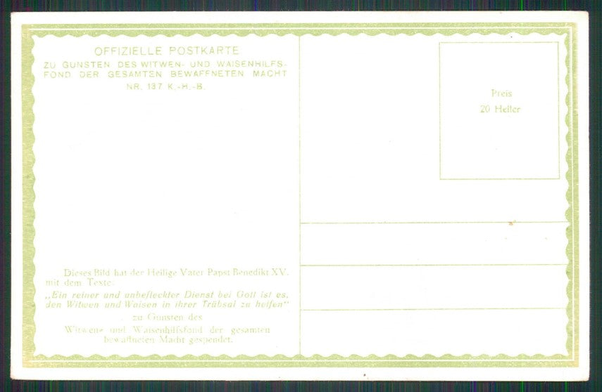 Religione Papa Benedetto XV cartolina TC6269 – retro