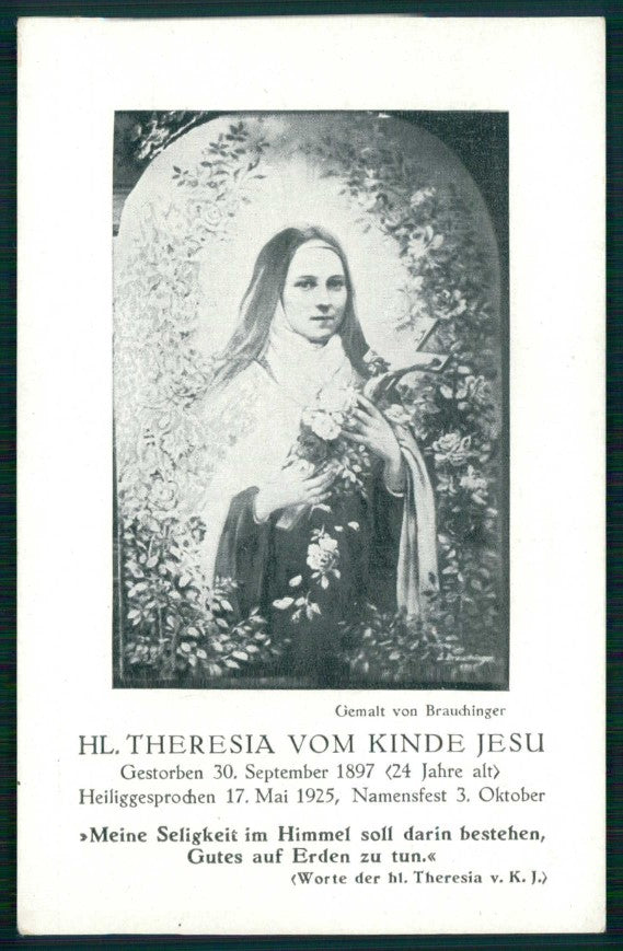 Religione Theresia Vom Kinde Jesu Santa Teresa di Lisieux cartolina TC6270 – fronte
