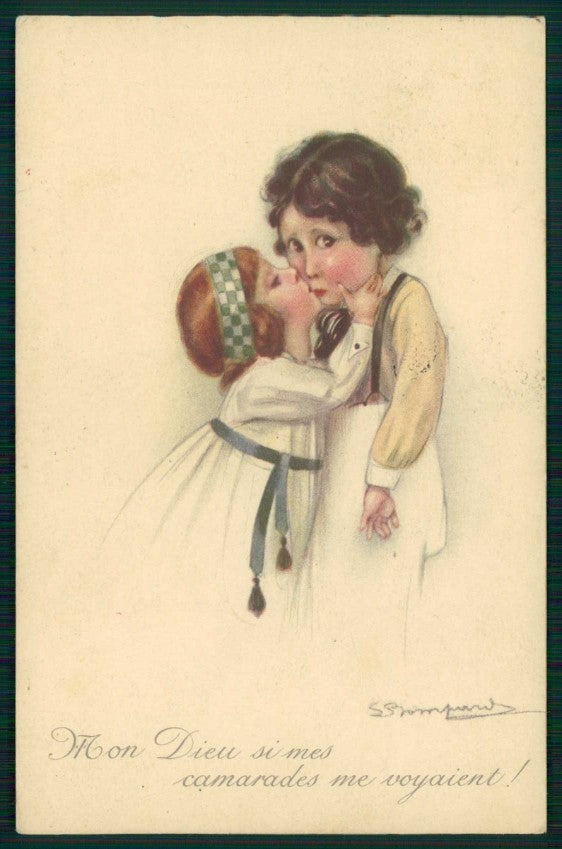 Artist Signed L. Bompard Children serie 920-6 cartolina TC6296 – fronte