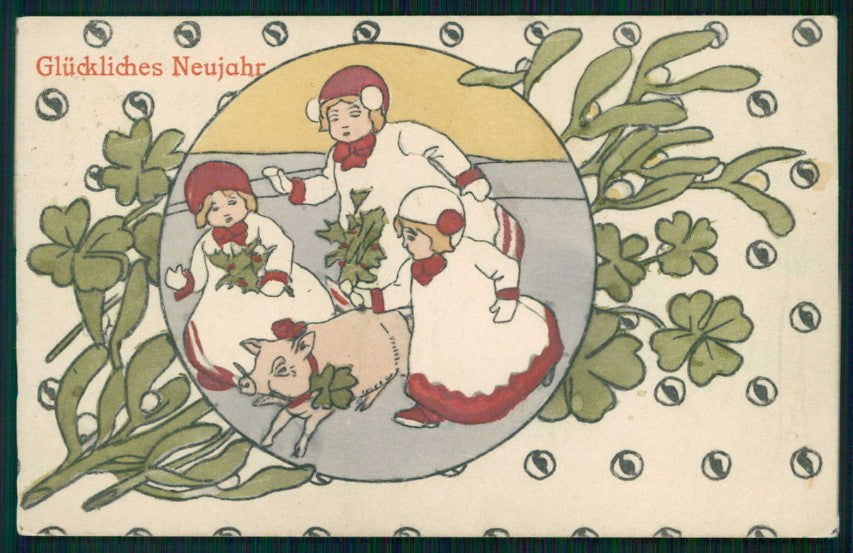 Artist Signed Christmas Children Natale Bambini B K W I 3116-1 cartolina TC6401 – fronte