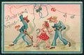 Artist Signed Kerlkkolf Happy New Year Children Mushroom cartolina TC6403 – fronte