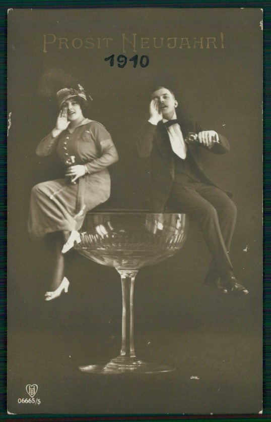 Surrealisme Surrealismo Happy New Year Couple RFPC 06665-5 cartolina TC6413 – fronte
