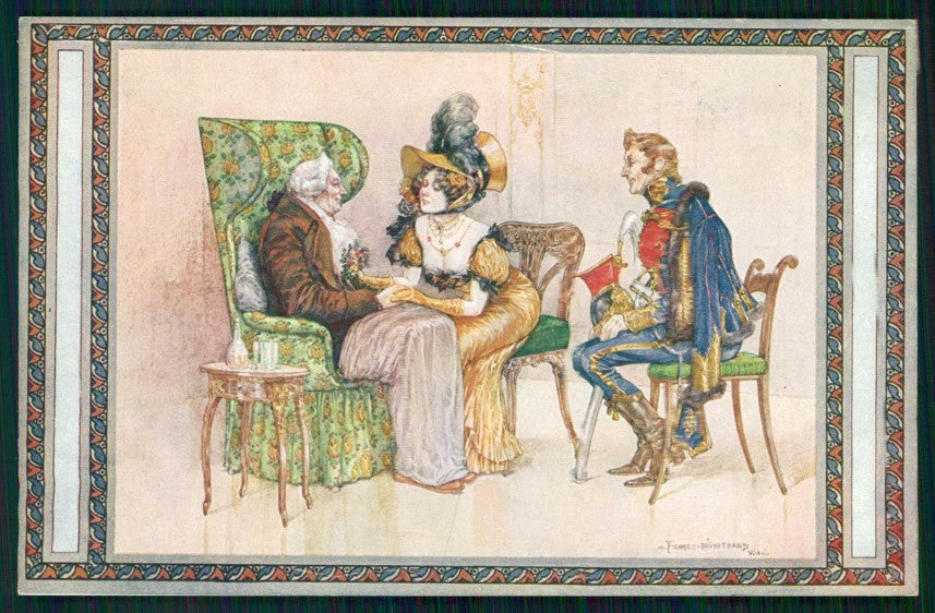 Artist Signed Carl Fischer Koystrand Lady serie 22-82 cartolina TC6418 – fronte
