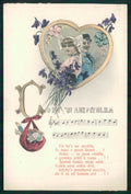 Artist Signed Romantic Couple Music Spartito Musicale cartolina TC6420 – fronte
