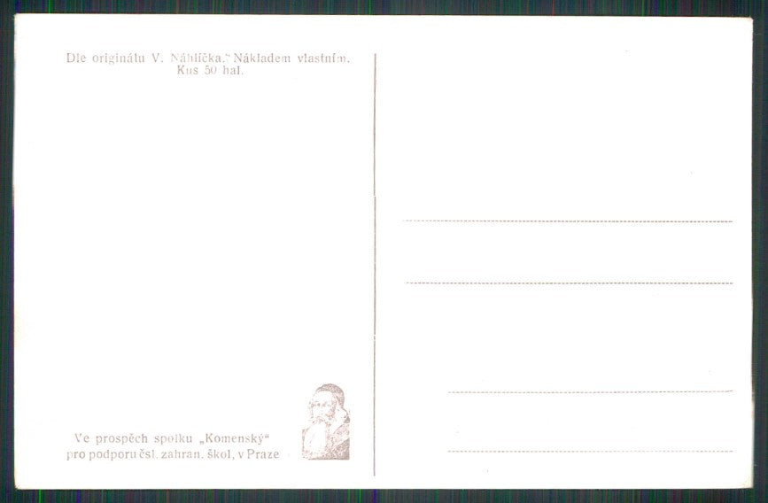 Artist Signed V. Nahlicka Christmas Man Natale cartolina TC6472 – retro