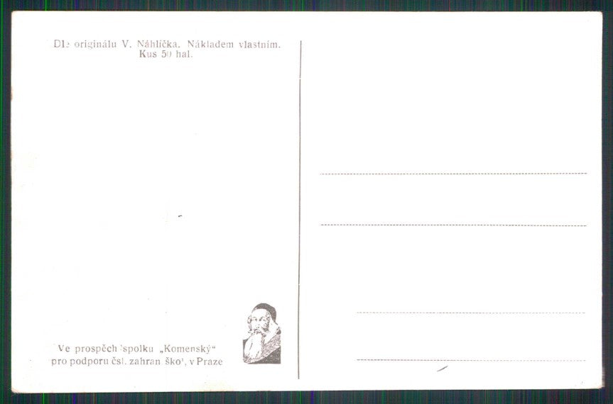 Artist Signed V. Nahlicka Christmas Man Natale cartolina TC6473 – retro