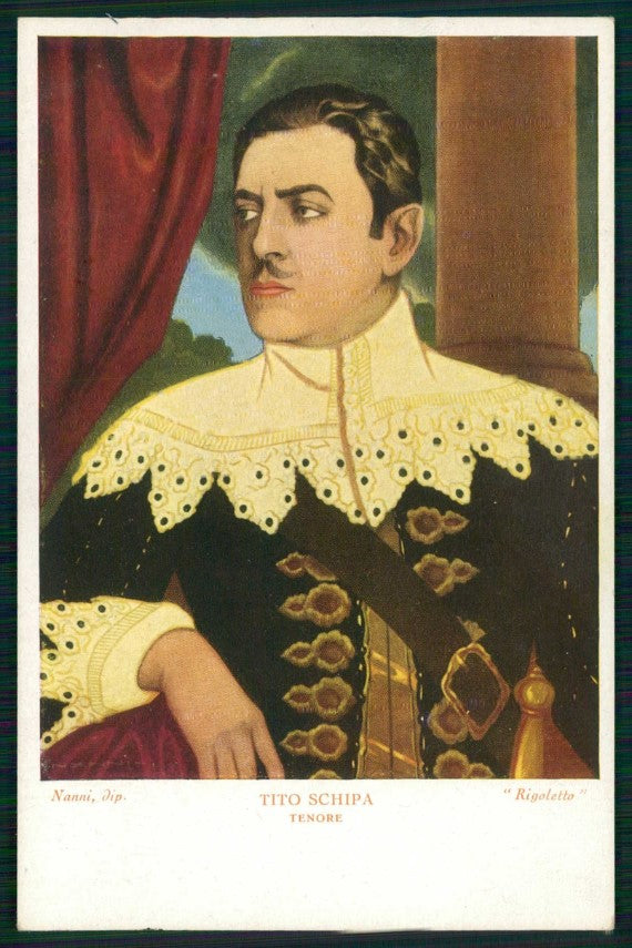 Artist Signed Nanni Art Deco Musica Opera T. Schipa Tenore cartolina TC6485 – fronte