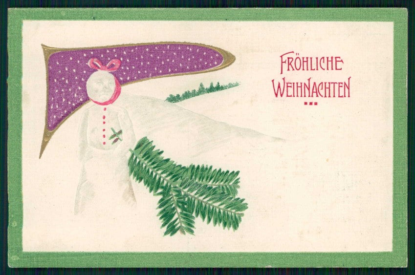 Buon Natale Christmas Snowman cartolina TC6555 – fronte