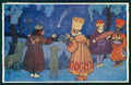 Artist Signed Guth Natale Christmas Re Magi Kings Magi CREASED cartolina TC6584 – fronte