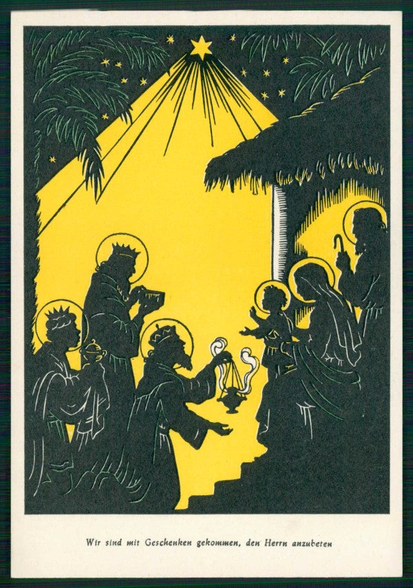 Natale Christmas Re Magi Kings Magi Baby Jesus FG cartolina TC6595 – fronte