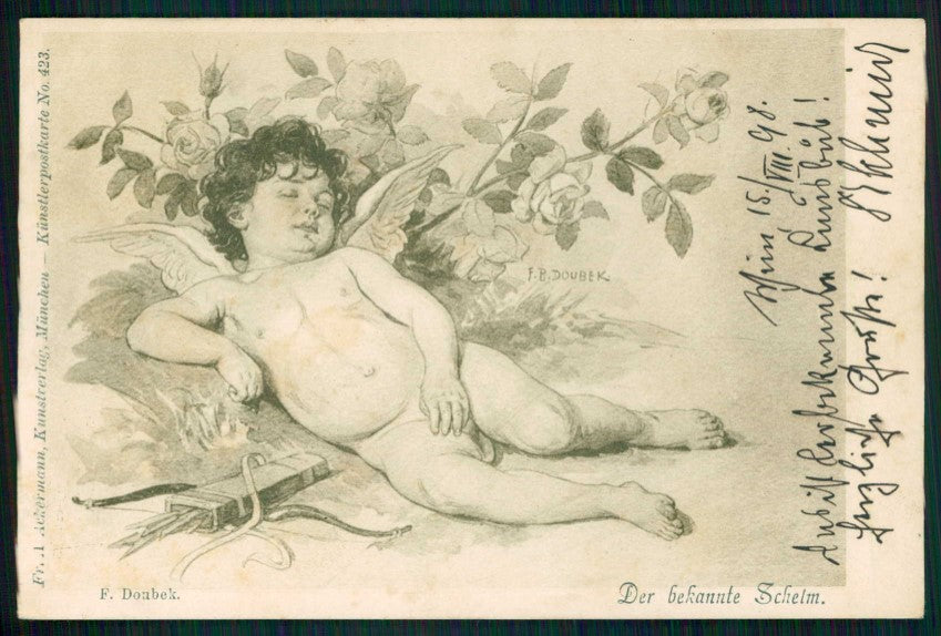 Artist Signed F. Doubek Angel Ackermann serie 423 cartolina TC6606 – fronte