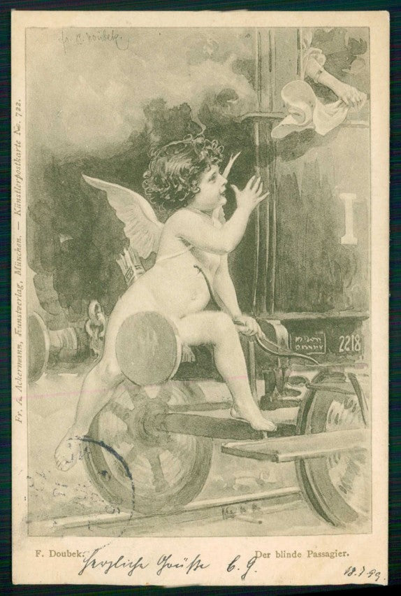 Artist Signed F. Doubek Angel Ackermann serie 722 cartolina TC6608 – fronte