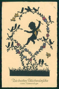 Artist Signed Angel Silhouette cartolina TC6618 – fronte