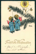 Artist Signed Hannes Petersen Angel Silhouette serie 5029 cartolina TC6634 – fronte