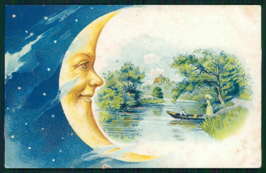 Romantic Couple Landscape Paper Moon serie 772 TEARED cartolina TC6666 – fronte