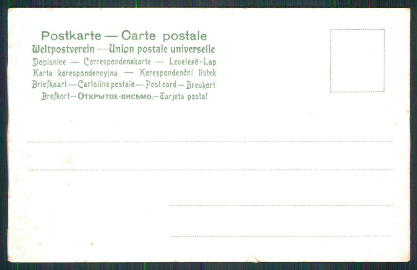 Romantic Couple Landscape Paper Moon serie 772 TEARED cartolina TC6666 – retro