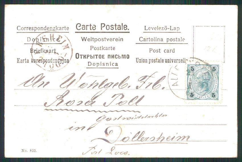 Artist Signed Fec Ch Scolik Wien Hunt Jagd Caccia 833 cartolina TC6690 – retro