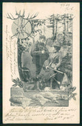 Artist Signed Fec Ch Scolik Wien Hunt Jagd Caccia 833 cartolina TC6691 – fronte