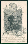 Artist Signed Fec Ch Scolik Wien Hunt Jagd Caccia 833 cartolina TC6692 – fronte