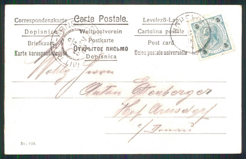 Artist Signed Fec Ch Scolik Wien Hunt Jagd Caccia 833 cartolina TC6692 – retro