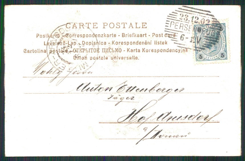 Artist Signed Fec Ch Scolik Wien Hunt Jagd Caccia cartolina TC6693 – retro