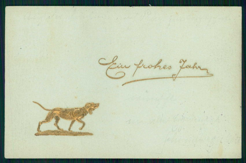 Dog Hunt Jagd Caccia Relief B K W I 868-4 cartolina TC6703 – fronte