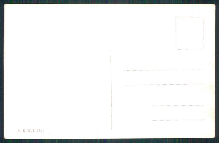 Artist Signed Feiertag ? Deer Cervo B K W I serie 784-1 cartolina TC6713 – retro