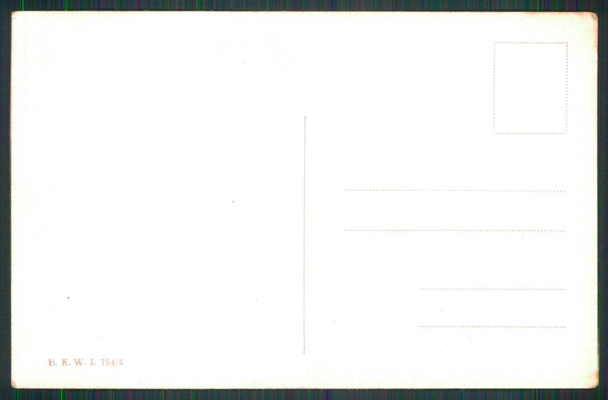 Artist Signed Feiertag ? Deer Cervo B K W I serie 784-4 cartolina TC6714 – retro