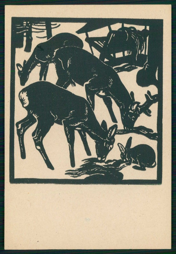 Artist Signed Bresslern Roth Deer Animali FG cartolina TC6719 – fronte