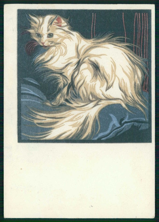Artist Signed Bresslern Roth Cat Gatto Persiano FG cartolina TC6733 – fronte