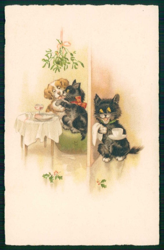 Cat Black Gattini Gatto cartolina TC6740 – fronte