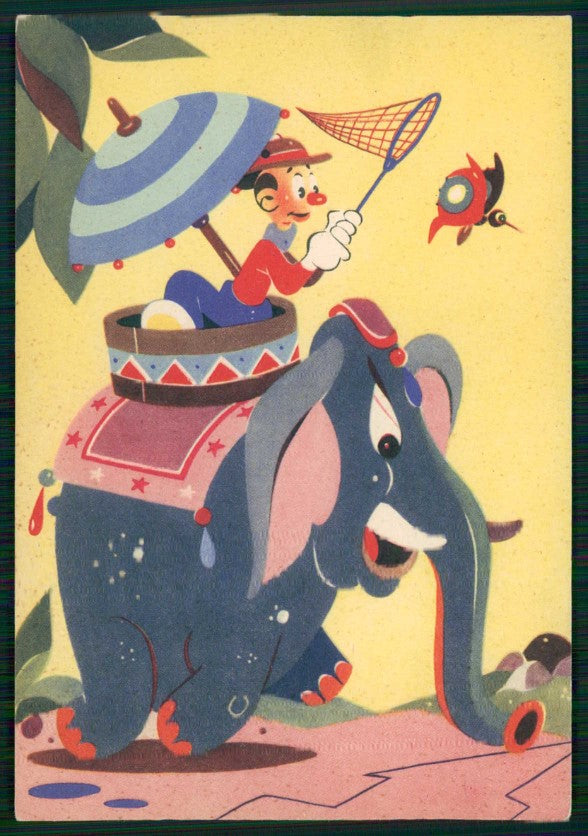 India Elephant Elefante cartolina TC6763 – fronte