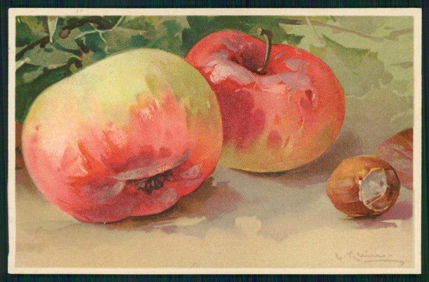Artist Signed Catherine Klein Apple Fruit T S N serie 1554 cartolina TC6840 – fronte