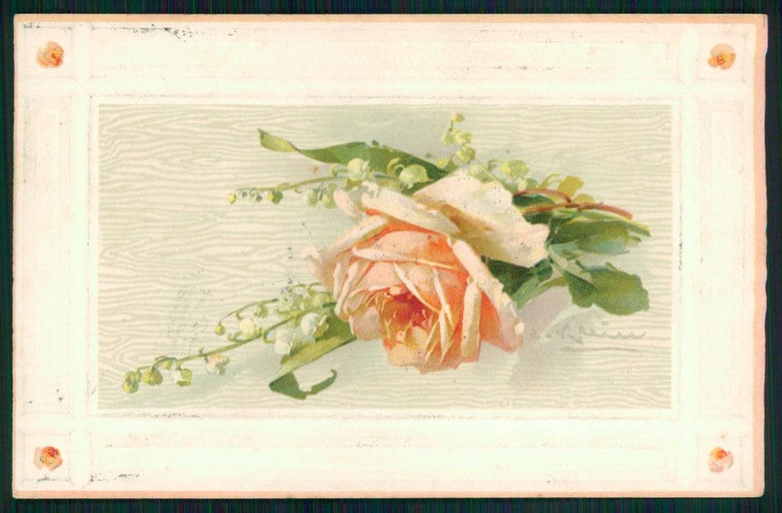 Artist Signed C. Klein Rose Flowers Theo Stroefers serie 645 cartolina TC6902 – fronte