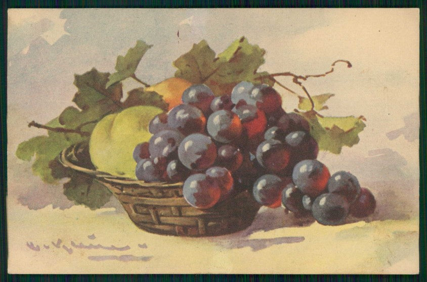 Artist Signed Catherine Klein Fruit serie 358-5109 cartolina TC6932 – fronte