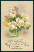 Artist Signed Catherine Klein Flowers cartolina TC6958 – fronte