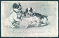 Animals Dog Jack Russell ? Puppies cartolina postcard TW1023 – fronte