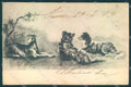 Animals Dog Greyhound Collie Helena Maguire cartolina postcard TW1025 – fronte