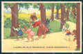 Animals Dog Dressed Park serie 53800-13 cartolina postcard TW1030 – fronte